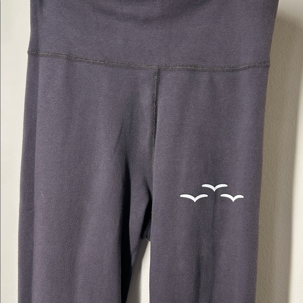 Lazypants 100% cotton Slate Grey Ribbed Seamless Reversible High Waist Leggings